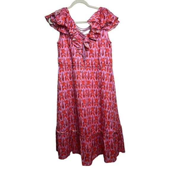 Figue Tahlia Ruffle Flutter Sleeve High-Low Dress NWT Sz. S - Picture 10 of 11